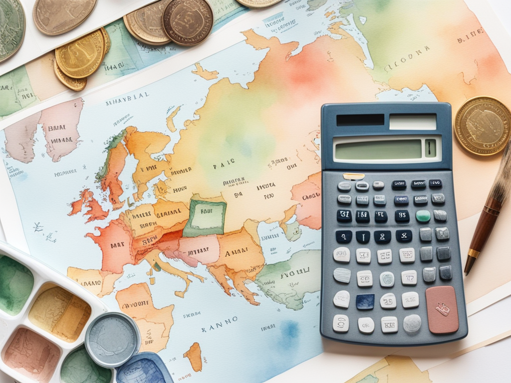 Travel cost breakdown showing calculator, tickets, and budget planning