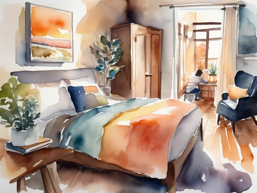 Smart accommodation strategies - watercolor illustration