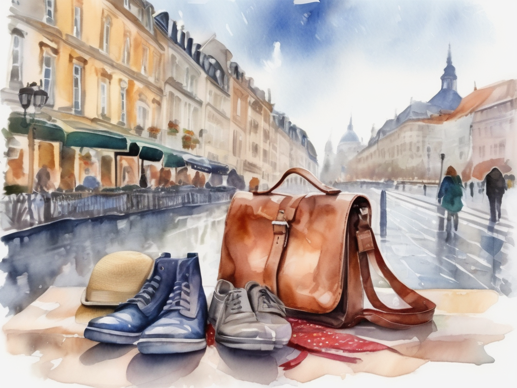 Europe packing essentials - stylish clothing, comfortable walking shoes, and cultural attire